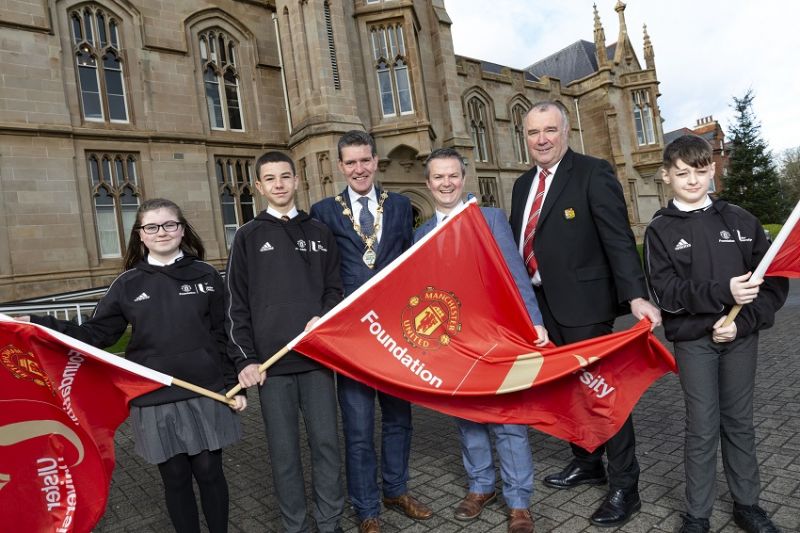 Ulster University sign 3-year partnership with Manchester United Foundation to engage and inspire the next generation of entrepreneurs  image