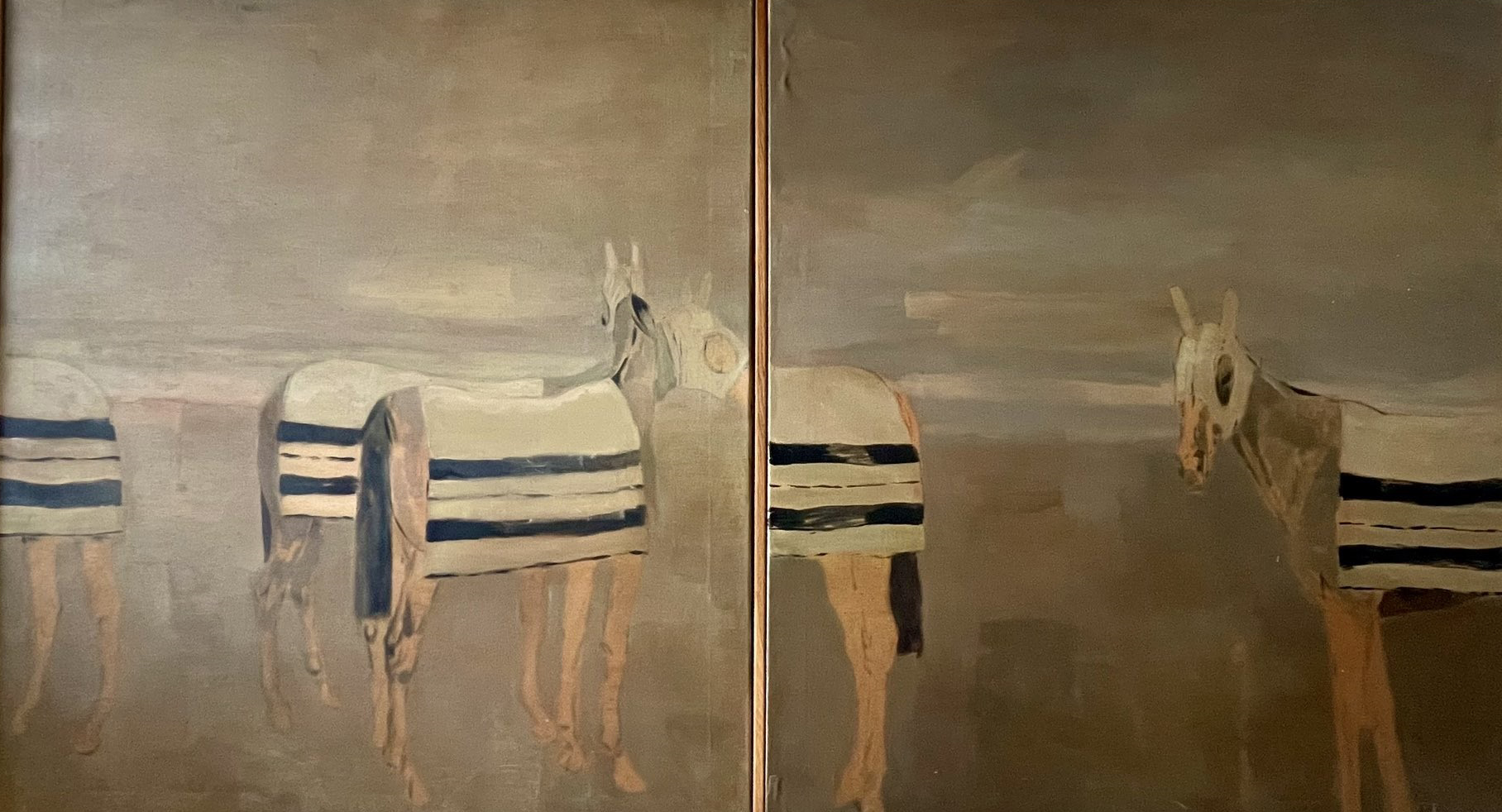 A painting of horses