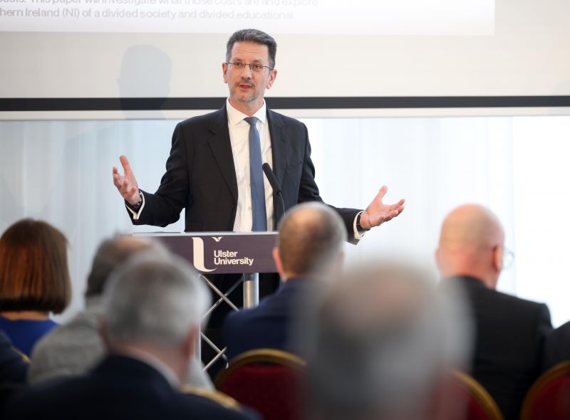  UK Minister of State, Steve Baker MP addresses attendees at a Transforming Education seminar in Ulster University  image