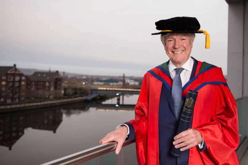 Ulster University honours Tony Hall for his civic contribution in transforming the BBC image