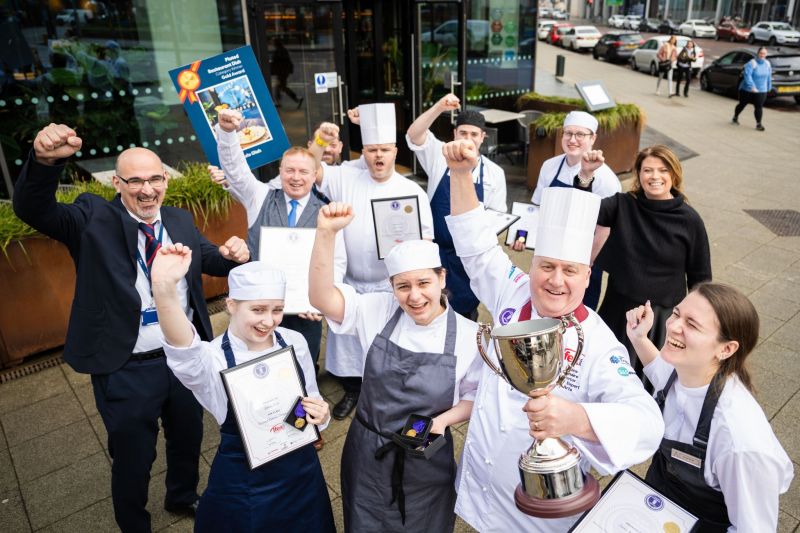 Ulster University hospitality students & staff from Academy Restaurant shine at IFEX Exhibition image