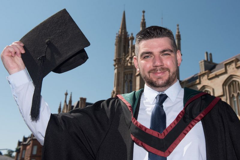Cancer survivor graduates with first class honours from Ulster University image