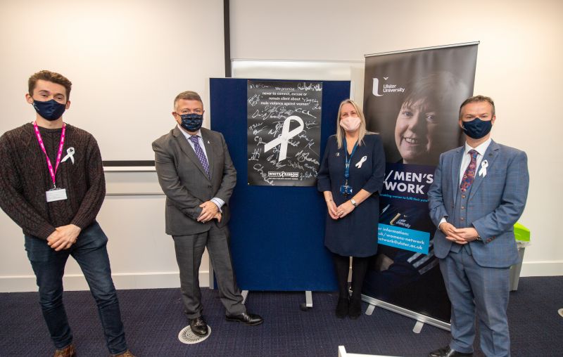 Ulster University commits to the White Ribbon Pledge to support the end of violence against women  image