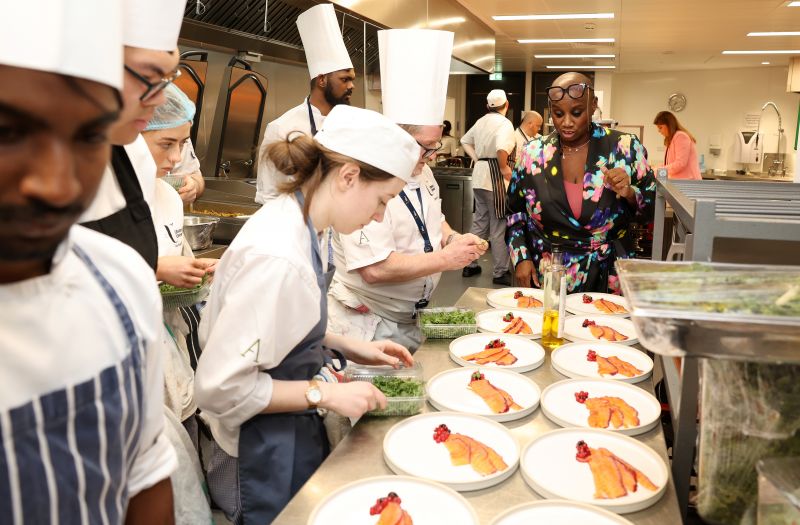 Award Winning TV Chef And Broadcaster Andi Oliver Inspires Ulster University Culinary Arts Students During Caribbean-Influenced Culinary Salon At Academy Restaurant image